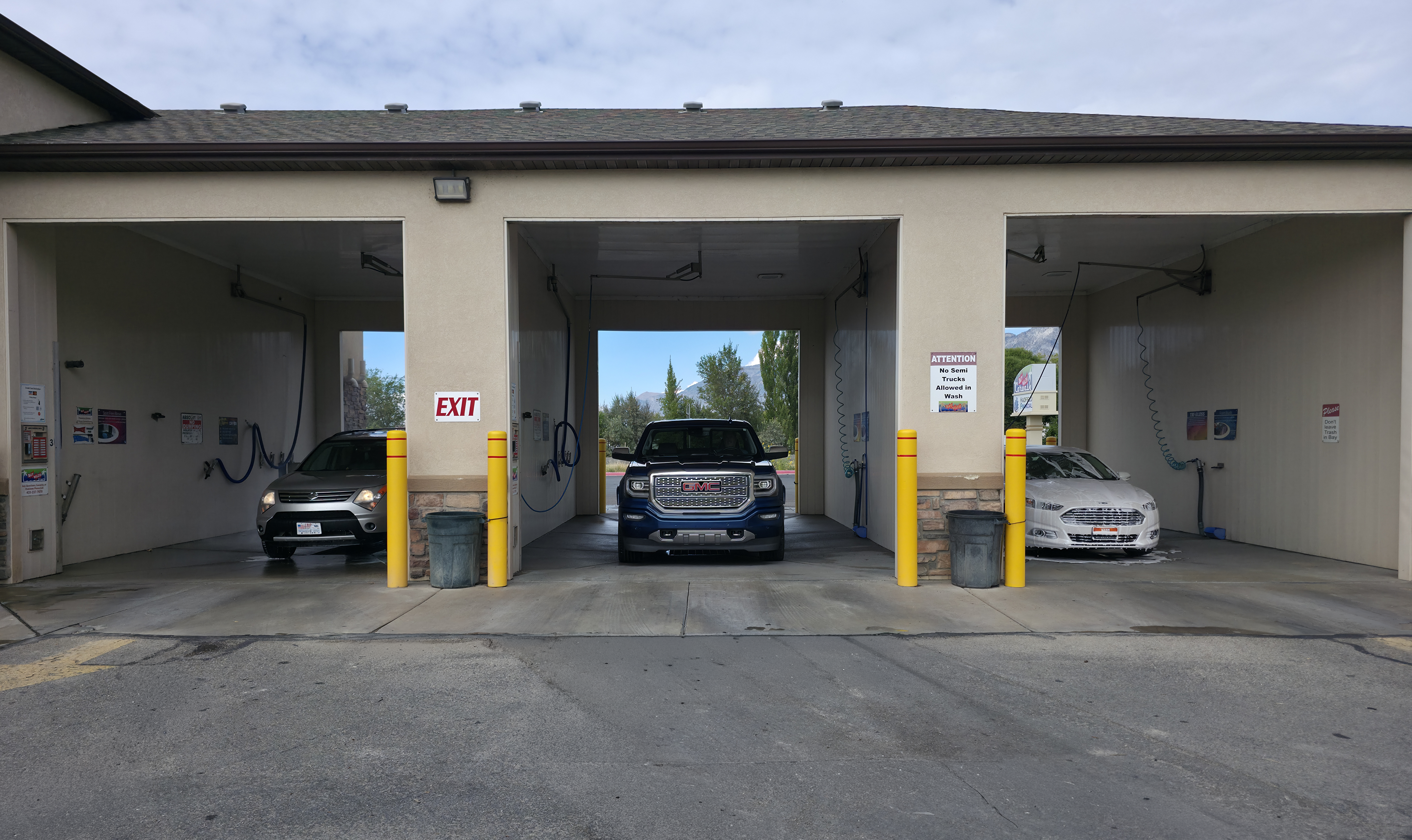 Self-serve wash bay at Bay Wash